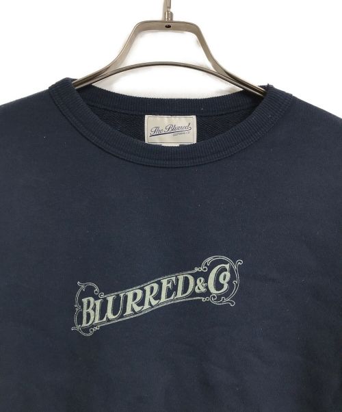 The Blurred CLOTHING（ブラードクロージング）The Blurred CLOTHING (ブラードクロージング) ショート丈ロゴスウェット　コンパクトスウェット　日本製 ネイビー サイズ:38の古着・服飾アイテム