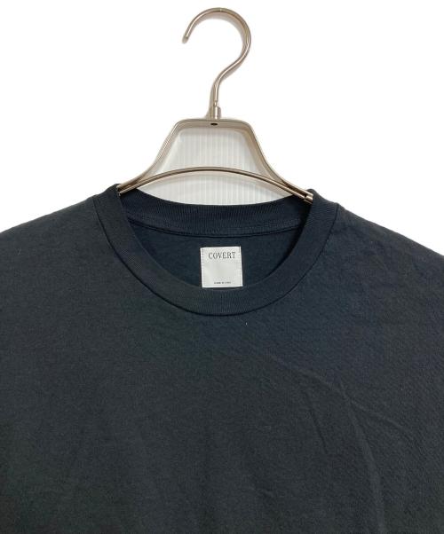 COVERT（コヴェルト）COVERT (コヴェルト) COVERTクロップドTシャツ　半袖カットソー　Tシャツ　Tee   アパルトモン取扱　イタリア製 ブラック サイズ:実寸参照の古着・服飾アイテム