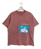C.Eシーイー）の古着「OVERDYE SPEND WASTE T クルーネックTシャツ　ボックスシルエット　日本製」｜レッド