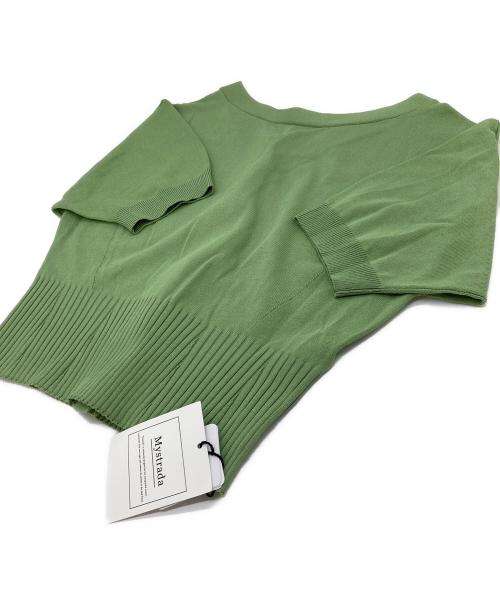 Mystrada（マイストラーダ）Mystrada (マイストラーダ) 2wayカーデプルオーバー ニット　半袖カーディガン グリーン サイズ:38の古着・服飾アイテム