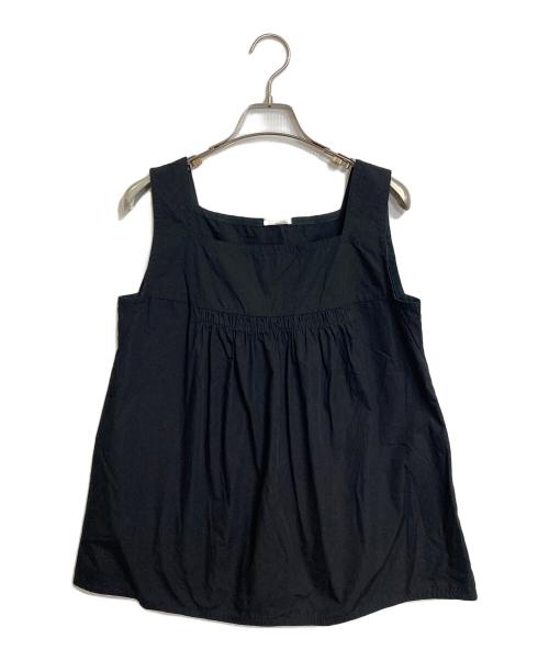 MIU MIU（ミュウミュウ）MIU MIU (ミュウミュウ) キャミソールギャザーブラウス　ノースリーブブラウス　イタリア製 ブラック サイズ:42の古着・服飾アイテム