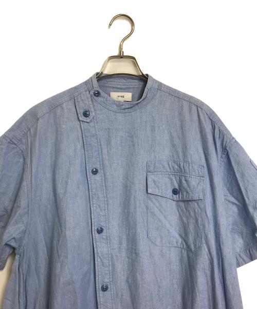 HYKE（ハイク）HYKE (ハイク) デザインシャツワンピース シャンブレー ワンピース ブルー サイズ:1の古着・服飾アイテム
