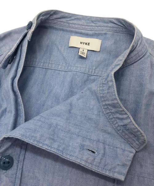 HYKE（ハイク）HYKE (ハイク) デザインシャツワンピース シャンブレー ワンピース ブルー サイズ:1の古着・服飾アイテム
