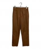 UNITED ARROWSユナイテッドアローズ）の古着「シャイニー スリム パンツ　」｜ブラウン
