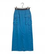 PRANK PROJECTプランクプロジェクト）の古着「Satin Cargo Skirt/サテンカーゴスカート」｜ブルー