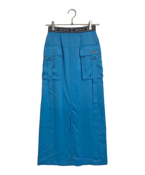 PRANK PROJECT（プランクプロジェクト）PRANK PROJECT (プランクプロジェクト) Satin Cargo Skirt/サテンカーゴスカート ブルー サイズ:FREEの古着・服飾アイテム