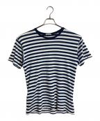 COMME des GARCONS HOMMEコムデギャルソン オム）の古着「【古着】90’SボーダーTシャツ　半袖カットソー　Tシャツ　Tee   90年代　田中オム期」｜ネイビー×ホワイト