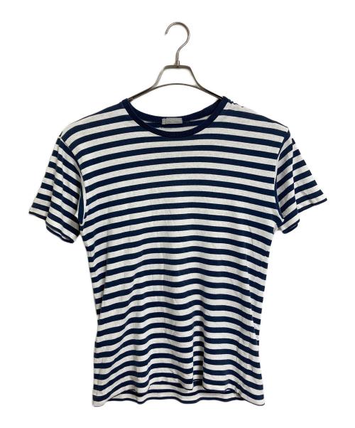 COMME des GARCONS HOMME（コムデギャルソン オム）COMME des GARCONS HOMME (コムデギャルソン オム) 【古着】90’SボーダーTシャツ　半袖カットソー　Tシャツ　Tee   90年代　田中オム期 ネイビー×ホワイト サイズ:実寸参照の古着・服飾アイテム