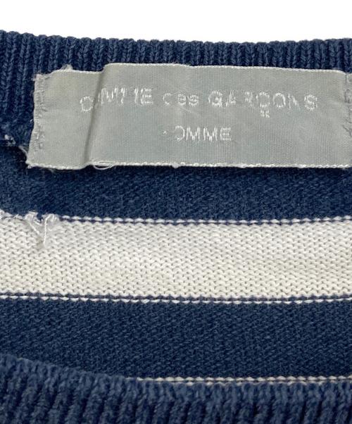 COMME des GARCONS HOMME（コムデギャルソン オム）COMME des GARCONS HOMME (コムデギャルソン オム) 【古着】90’SボーダーTシャツ　半袖カットソー　Tシャツ　Tee   90年代　田中オム期 ネイビー×ホワイト サイズ:実寸参照の古着・服飾アイテム