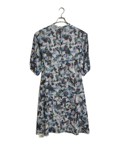 UNTITLED（アンタイトル）UNTITLED (アンタイトル) リーフプリント シフォンワンピース　ロングワンピース ブルー サイズ:00/XSの古着・服飾アイテム