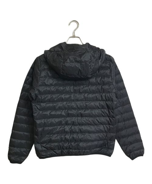 Marmot Mountain Limited（マーモットマウンテンリミテッド）Marmot Mountain Limited (マーモットマウンテンリミテッド) ノーカラーライトダウンジャケット　フード付　2WAY　スナップボタン　インナーダウン　アウトドア ブラック サイズ:Sの古着・服飾アイテム