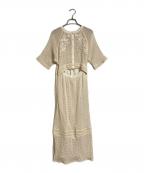 willfullyウィルフリー）の古着「オープンロングカフス ワンピース」｜ベージュ