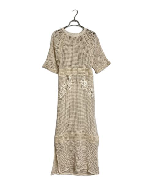 willfully（ウィルフリー）willfully (ウィルフリー) オープンロングカフス ワンピース ベージュ サイズ:FREEの古着・服飾アイテム