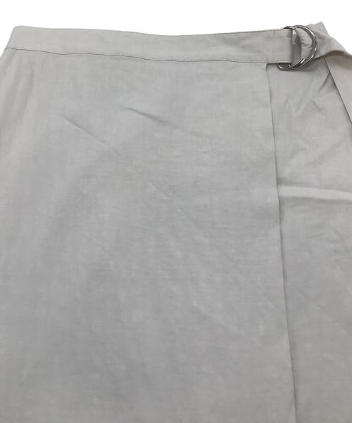 theory（セオリー）theory (セオリー) リネン混ラップスカート Eco Crunch Wash Belted Wrap SK 日本製 グレー サイズ:2の古着・服飾アイテム