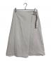 theory（セオリー）の古着「リネン混ラップスカート Eco Crunch Wash Belted Wrap SK 日本製」｜グレー