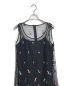 ROBE DE CHAMBRE COMME DES GARCONS (ローブドシャンブル コムデギャルソン) フラワー エンブロイダリー チュール ワンピース ブラック サイズ:M：9000円