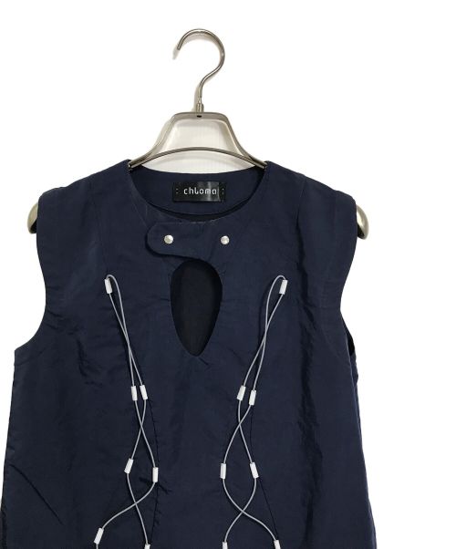 chloma（クロマ）chloma (クロマ) ナイロンワンピース/gene dress ネイビー サイズ:FREEの古着・服飾アイテム