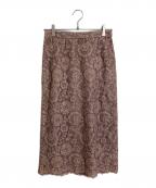 Mystradaマイストラーダ）の古着「レースタイトスカート　フラワーレーススカート」｜ピンク