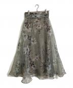 Mystradaマイストラーダ）の古着「2WAYプリントサテンスカート」｜カーキ