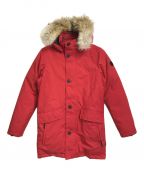 QUARTZ×JOURNAL STANDARDクオーツ×ジャーナルスタンダード）の古着「別注ダウンジャケット　ダウンコート　アウター　カナダ製」｜レッド