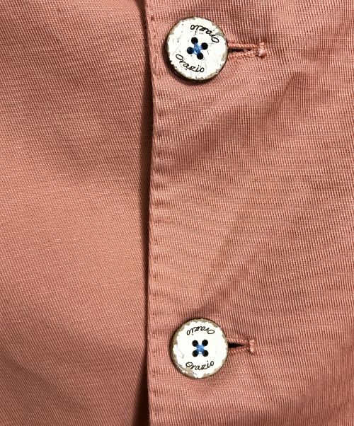 Orazio（オラッツィオ）Orazio (オラッツィオ) リネンコットンテーラードジャケット ピンク サイズ:46の古着・服飾アイテム