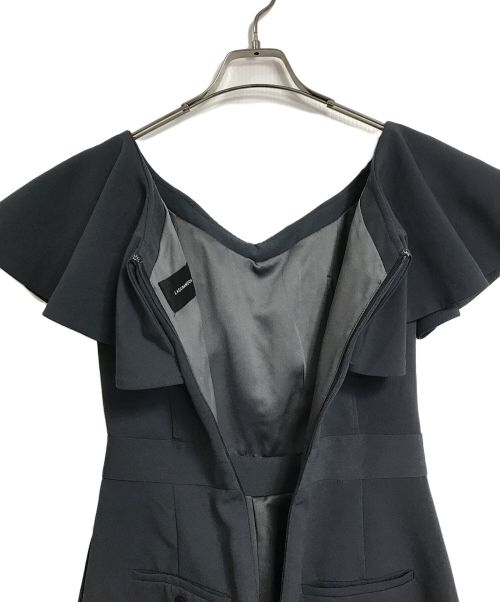 LAGUNA MOON（ラグナムーン）LAGUNA MOON (ラグナムーン) オールインワン LADYデコルテラッフルパンツドレス ネイビー サイズ:Sの古着・服飾アイテム