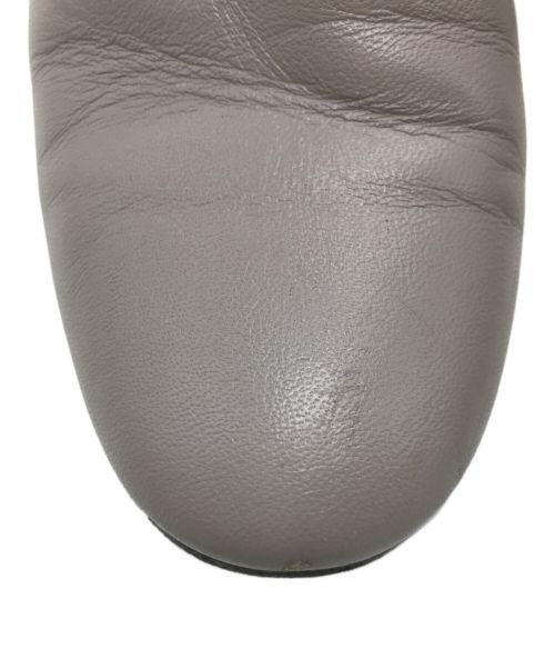 BALENCIAGA（バレンシアガ）BALENCIAGA (バレンシアガ) ヒールロゴショートブーツ グレー サイズ:37の古着・服飾アイテム