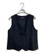 INDIVIインディヴィ）の古着「シンプルベスト　ジレ　日本製」｜ブラック