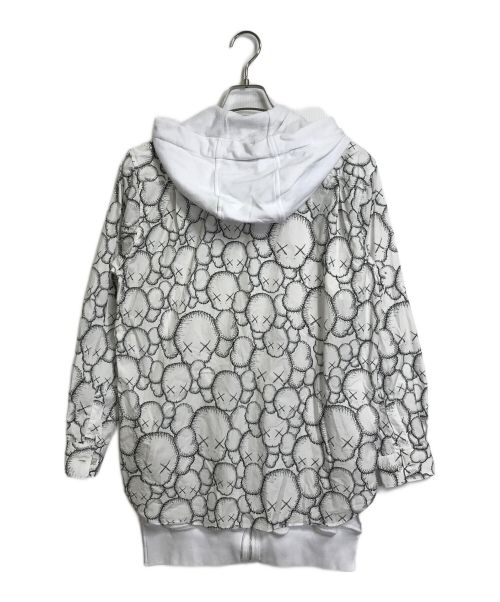 COMME des GARCONS SHIRT（コムデギャルソンシャツ）COMME des GARCONS SHIRT (コムデギャルソンシャツ) KAWS (カウズ) ドッキングシャツジップパーカー ホワイト サイズ:Sの古着・服飾アイテム