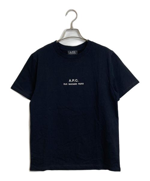 A.P.C.（アーペーセー）A.P.C. (アーペーセー) ロゴカットソー HOMME S/S TEE ブラック サイズ:XSの古着・服飾アイテム