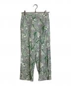 TOMORROW LANDトゥモローランド）の古着「ヘメロカリスプリント ストレートパンツ」｜グリーン