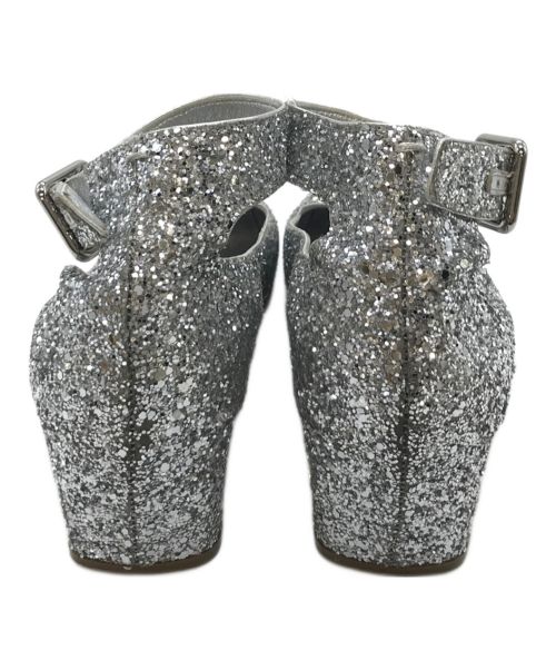 Martin Margiela22（マルタン・マルジェラ22）Martin Margiela22 (マルタン・マルジェラ22) メリージェーンヒールパンプス シルバー サイズ:37の古着・服飾アイテム