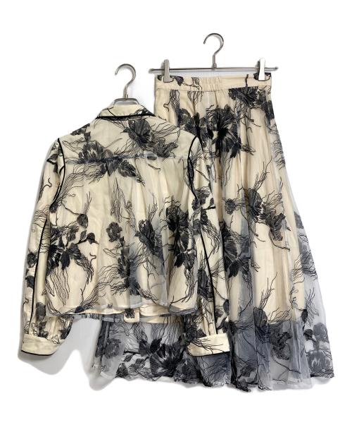 Tnewties（トゥエンティーズ）Tnewties (トゥエンティーズ) サリーとデイヴィッドのスキャンダル セットアップ　ブラウス　シャツ　ロングスカート ベージュ サイズ:Sの古着・服飾アイテム