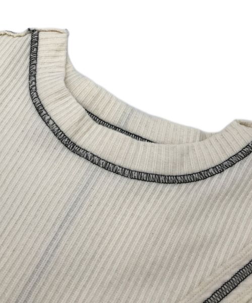 AKIKOAOKI（アキコアオキ）AKIKOAOKI (アキコアオキ) Puffy shape dress アイボリー×ネイビー サイズ:FREEの古着・服飾アイテム