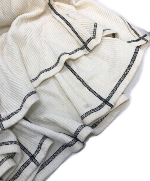 AKIKOAOKI（アキコアオキ）AKIKOAOKI (アキコアオキ) Puffy shape dress アイボリー×ネイビー サイズ:FREEの古着・服飾アイテム