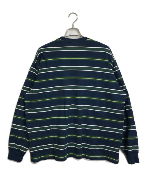 FreshService（フレッシュサービス）FreshService (フレッシュサービス) ボーダーカットソー グリーン サイズ:FREEの古着・服飾アイテム