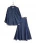 Arpege story（アルページュストーリー）の古着「デニムセットアップ　コットンシャツ　コットンスカート」｜インディゴ