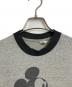 DISNEY (ディズニー) 【古着】霜降りリンガーTシャツ　半袖カットソー　Tシャツ　Tee   USA製　キャラT  ミッキー グレー サイズ: M：5000円