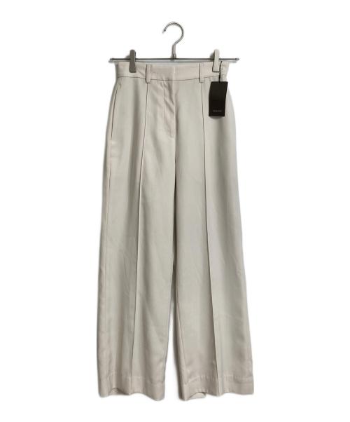 anuans（アニュアンス）anuans (アニュアンス) バックサテンセミフレアパンツ アイボリー サイズ:Sの古着・服飾アイテム