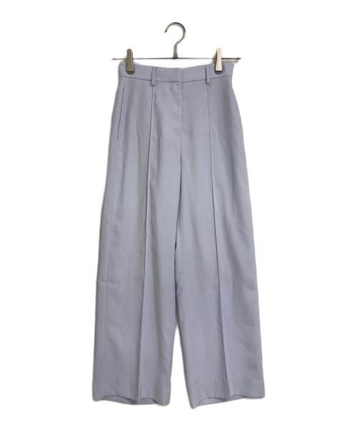 anuans（アニュアンス）anuans (アニュアンス) バックサテンセミフレアパンツ　フレアパンツ サックスブルー サイズ:Sの古着・服飾アイテム