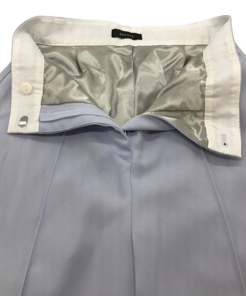 anuans（アニュアンス）anuans (アニュアンス) バックサテンセミフレアパンツ　フレアパンツ サックスブルー サイズ:Sの古着・服飾アイテム