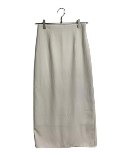 anuans（アニュアンス）anuans (アニュアンス) バックサテンタイトスカート ロングスカート ホワイト サイズ:Sの古着・服飾アイテム