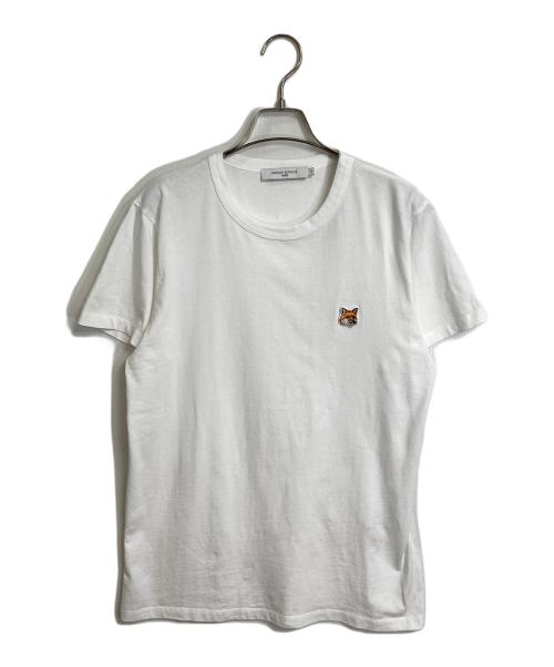 maison kitsune（メゾンキツネ）maison kitsune (メゾンキツネ) フォックスヘッド パッチ クラシック Ｔシャツ ホワイト サイズ:Mの古着・服飾アイテム
