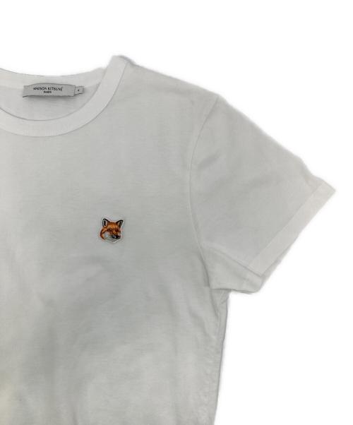 maison kitsune（メゾンキツネ）maison kitsune (メゾンキツネ) フォックスヘッド パッチ クラシック Ｔシャツ ホワイト サイズ:Mの古着・服飾アイテム