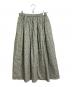 TSUHARU by Samansa Mos2 (ツハル バイ サマンサモスモス) Windora柄ギャザースカート グリーン サイズ:FREE 未使用品：3980円