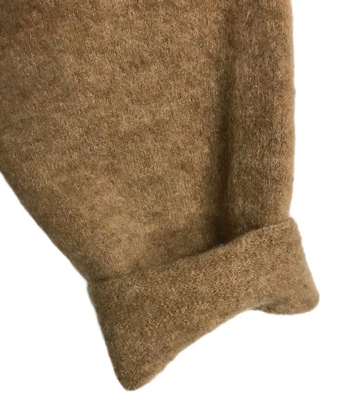 UNFIL（アンフィル）unfil (アンフィル) stretch superkid mohair cardigan モヘアカーディガン　日本製 ベージュ サイズ:5の古着・服飾アイテム