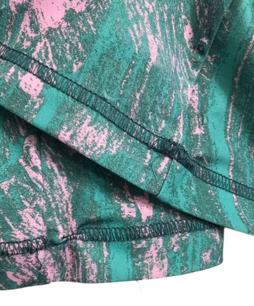 TOGA PULLA（トーガ プルラ）TOGA PULLA (トーガ プルラ) トリコットプリントジャージパンツ　フレアパンツ　デザインパンツ　総柄 グリーン×ピンク サイズ:34の古着・服飾アイテム