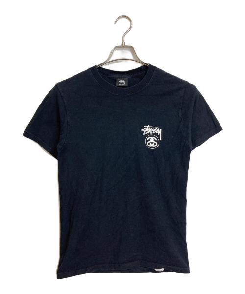 stussy（ステューシー）stussy (ステューシー) STOCK LINK TEE  半袖カットソー　Tシャツ　Tee  ロゴプリントTシャツ　メキシコ製 ブラック サイズ:Sの古着・服飾アイテム