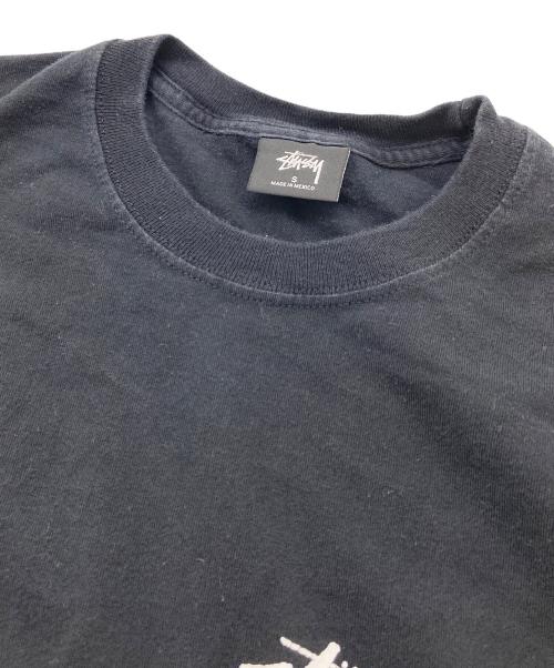 stussy（ステューシー）stussy (ステューシー) STOCK LINK TEE  半袖カットソー　Tシャツ　Tee  ロゴプリントTシャツ　メキシコ製 ブラック サイズ:Sの古着・服飾アイテム