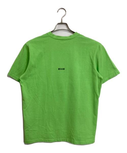 MSGM（エムエスジーエム）MSGM (エムエスジーエム) ロゴプリントTシャツシャツ　半袖カットソー　Tシャツ　Tee   イタリア製 グリーン サイズ:Mの古着・服飾アイテム